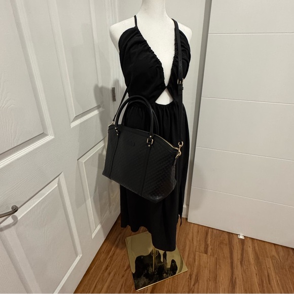 GUCCI Microguccissima Medium Satchel Black - Picture 15 of 17